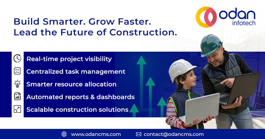 Construction manager using a digital dashboard to monitor project progress and labor performance on-site
